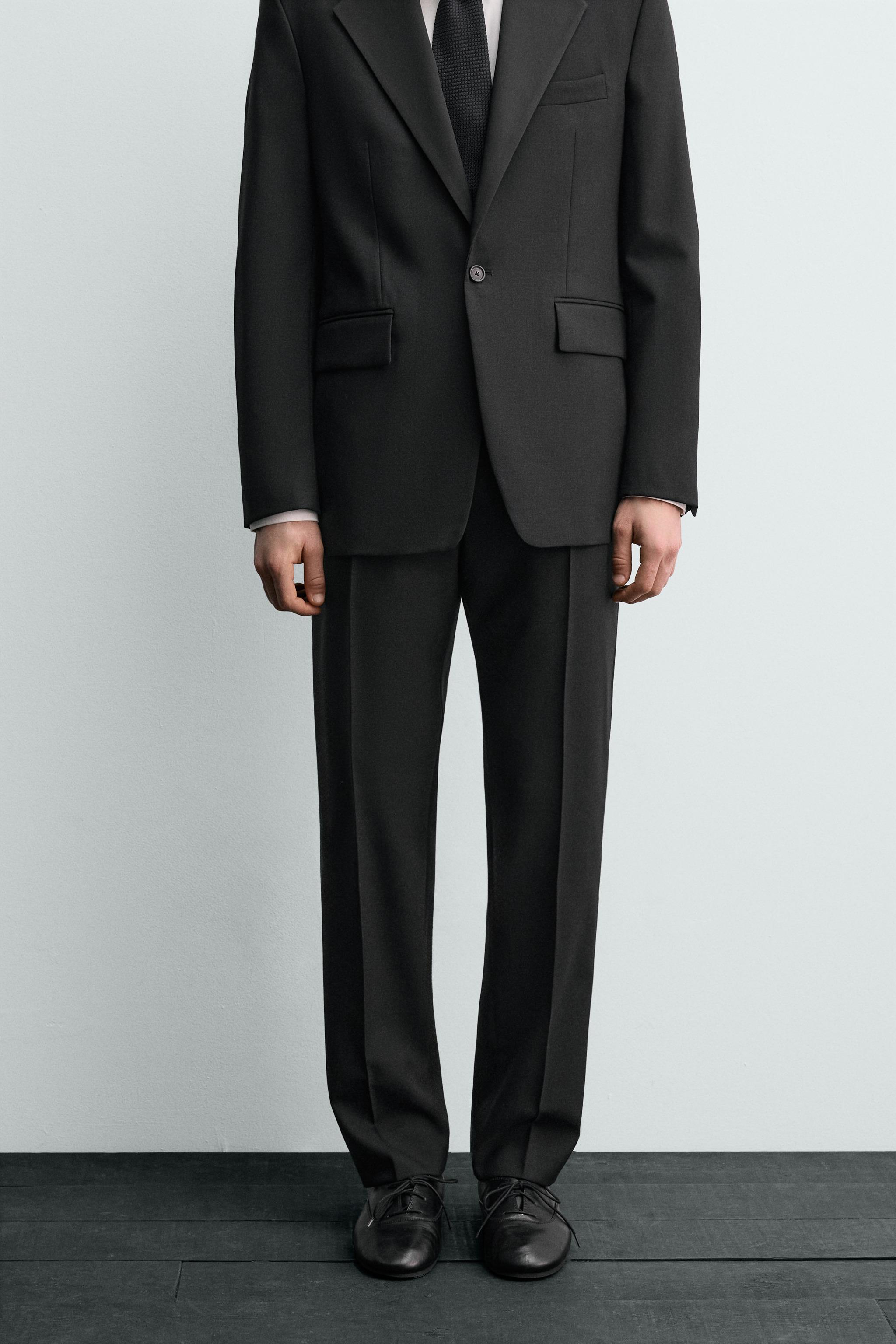 WOOL TUXEDO SUIT PANTS AARON LEVINE X ZARA